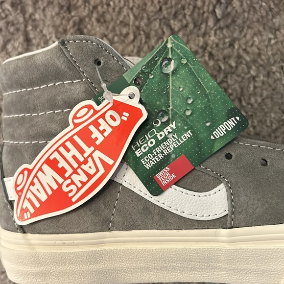 NWT Vans Pig Suede Sk-8 Hi Shoe Gray Men’s Size 4.5 Wmns Size 6 - Picture 5 of 6